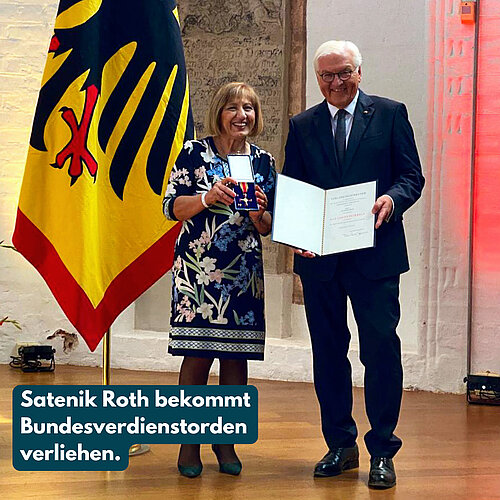 Heute hat Satenik Roth aus Halle (Saale) von @bundespraesident.steinmeier den Verdienstorden der Bundesrepublik...